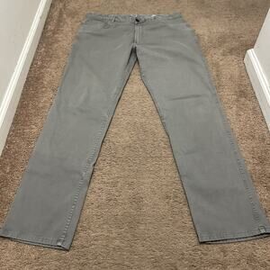 Men’s Faherty Gray Jeans Straight Leg Size 36 (Measures 38”) 32” Inseam